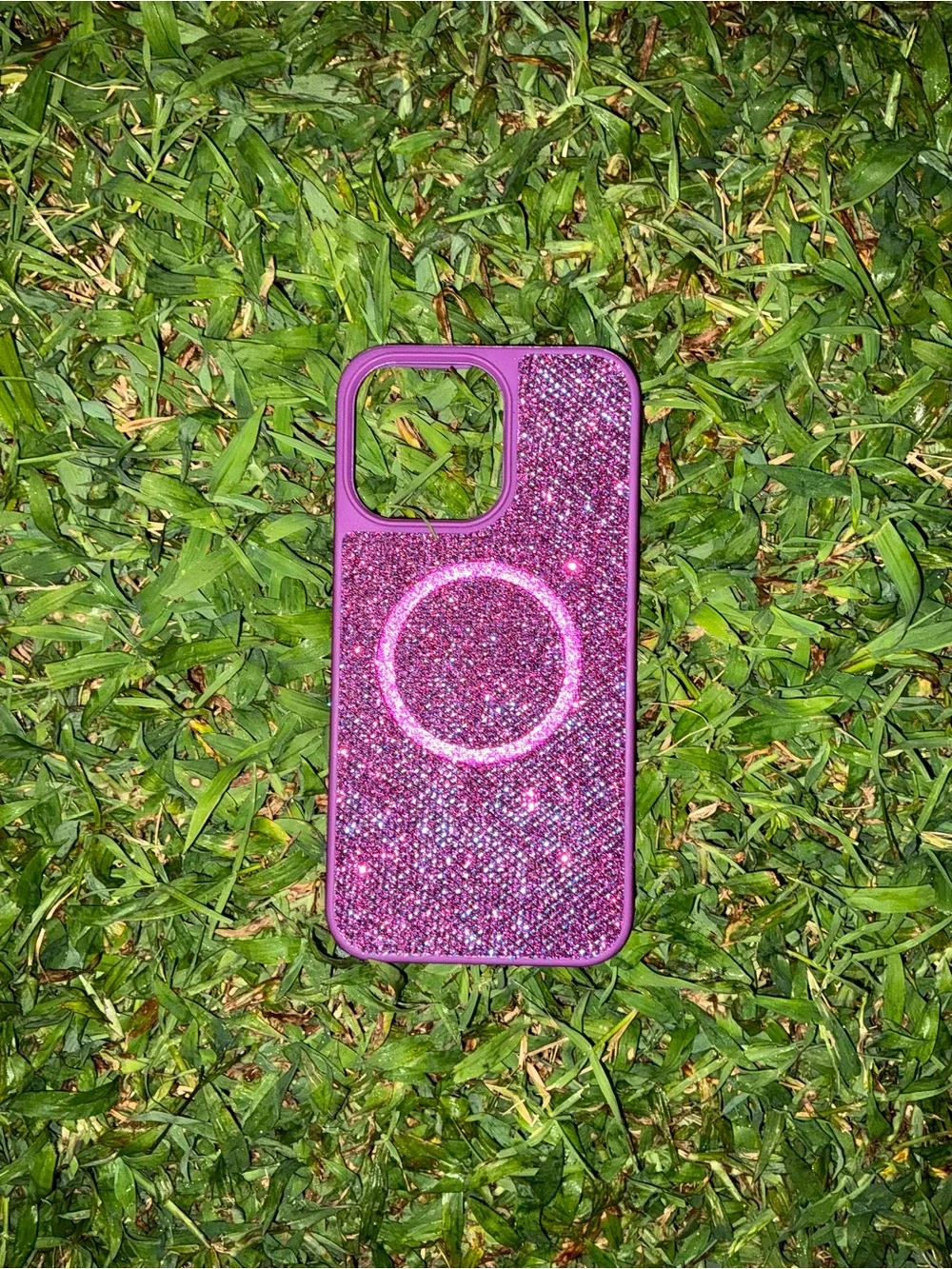 Pink Glitter MagSafe Compatible Phone Case